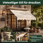 Klemmmarkise ohne Bohren 120×300 cm