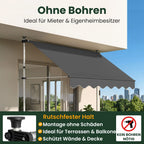Klemmmarkise ohne Bohren 120×200 cm