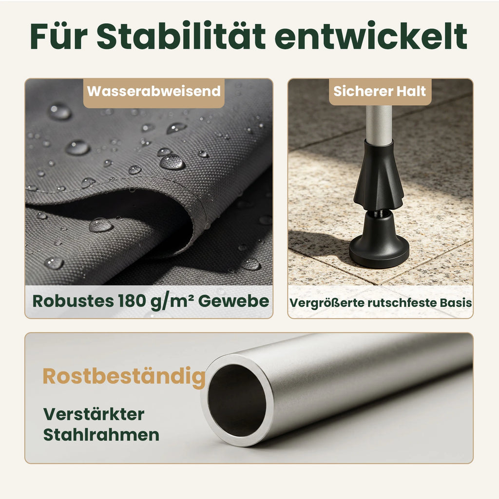 Klemmmarkise ohne Bohren 120×200 cm