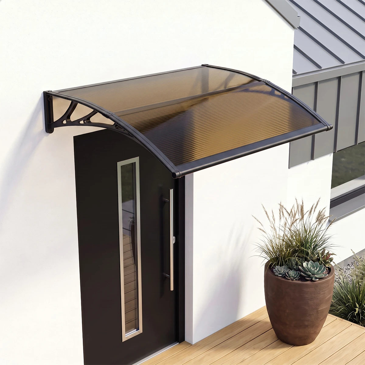 Polycarbonat Haustürvordach Eingang 80×120 cm