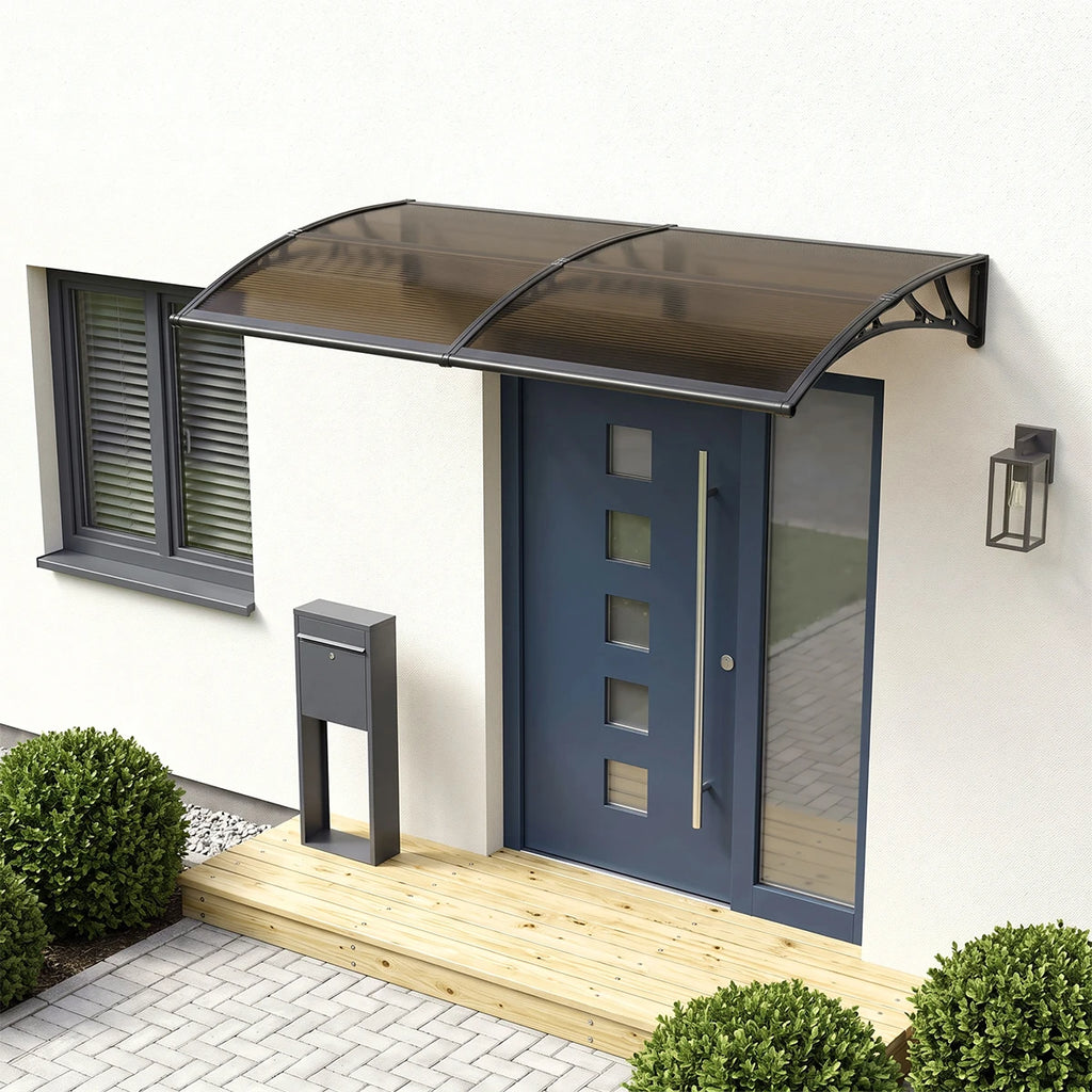 Polycarbonat Haustürvordach Eingang 100×200 cm