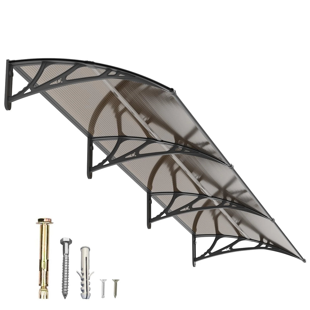 Polycarbonat Haustürvordach Eingang 80×300 cm