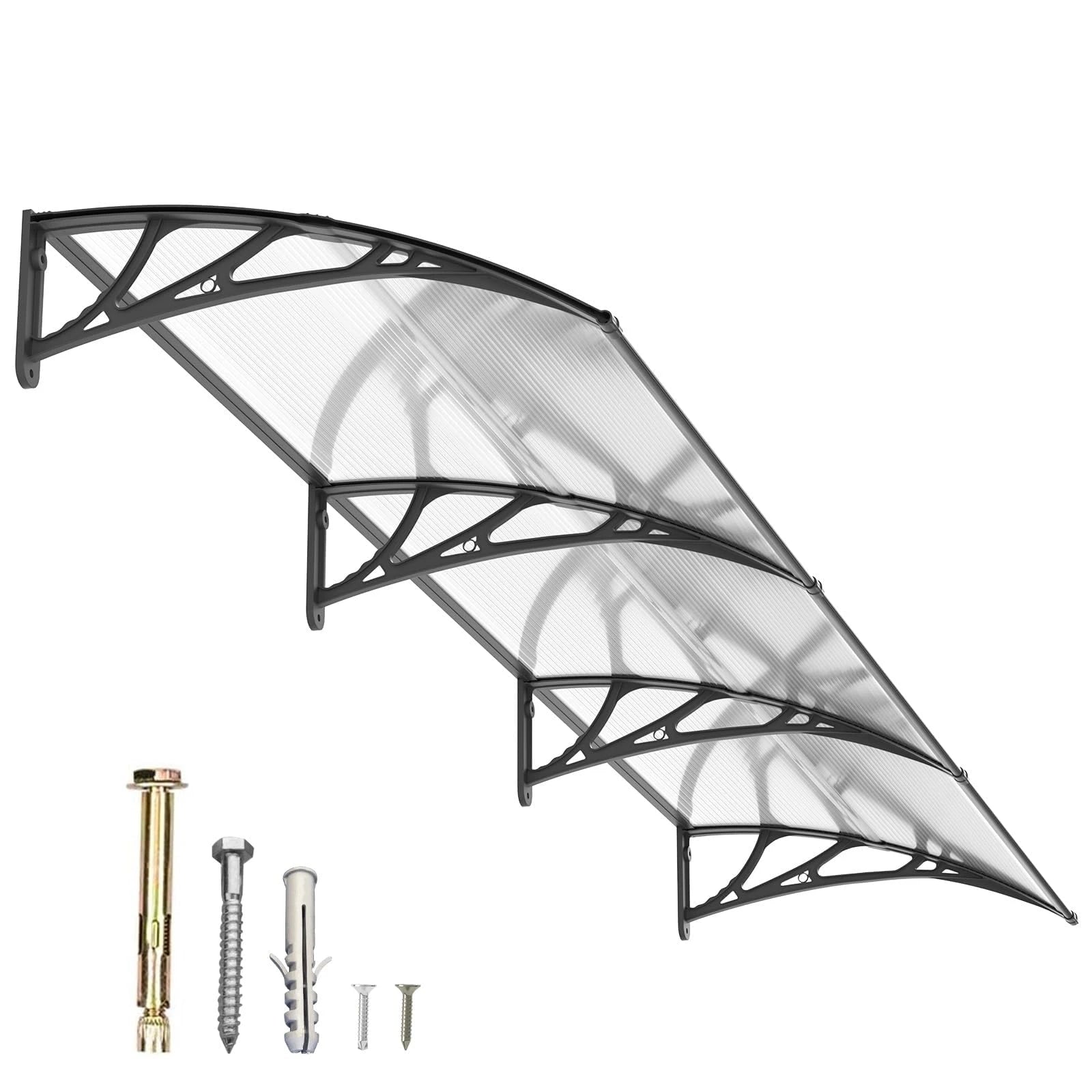 Polycarbonat Haustürvordach Eingang 80×300 cm