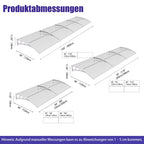 Haustürvordach 120×300 cm mit Regenrinne – Weiße