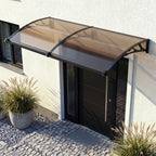 Polycarbonat Haustürvordach mit Entwässerung 100×240 cm