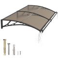 Polycarbonat Haustürvordach mit Entwässerung 100×240 cm
