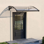 Polycarbonat Haustürvordach mit Entwässerung 80×120 cm