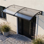 Polycarbonat Haustürvordach mit Entwässerung 100×240 cm