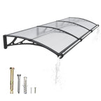 Polycarbonat Haustürvordach mit Entwässerung 80×300 cm