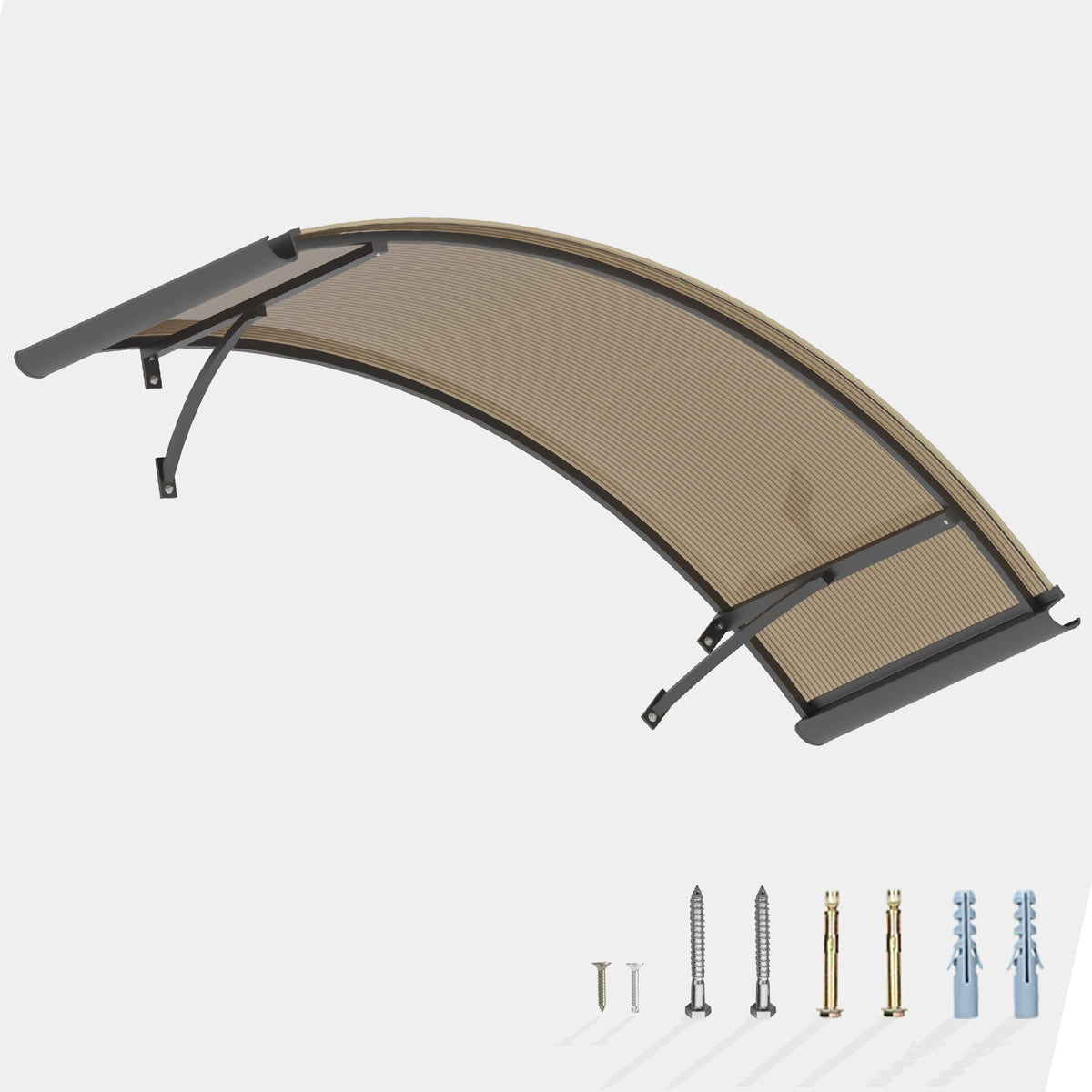Bogenvordach aus Polycarbonat 90x140 cm