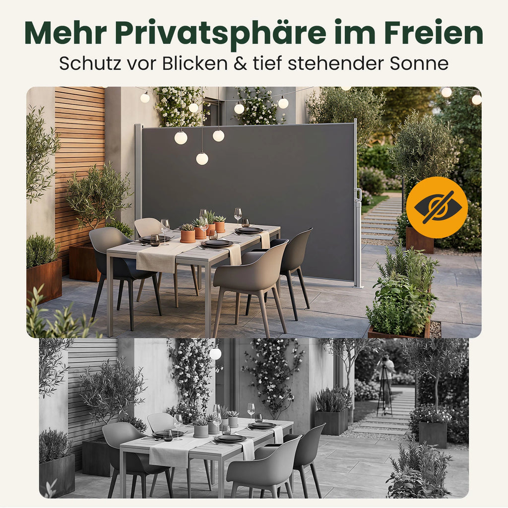 Einziehbare Seitenmarkise 180×300 cm