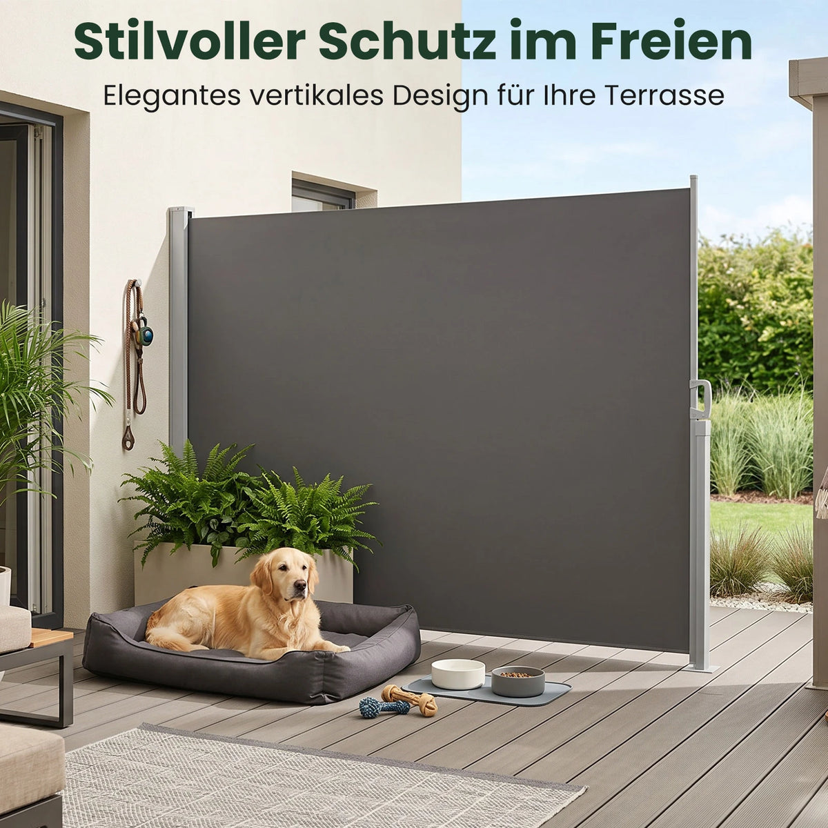 Einziehbare Seitenmarkise 180×300 cm